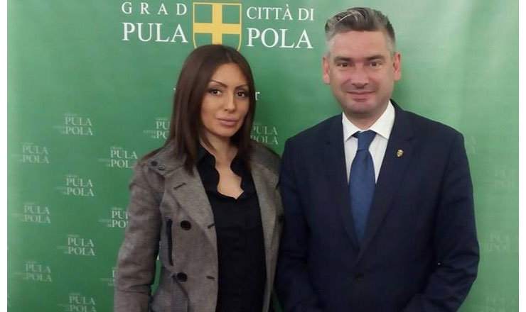 Boris Miletić, gradonačelnik Pule i Dragana Lilić, direktor magazina Balkan In